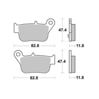 Jeu de plaquettes ap racing maxi scooter métal fritté avant/arrière
