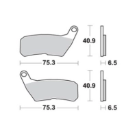 Jeu de plaquettes ap racing standard organique avant/arrière