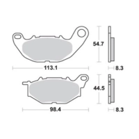 Jeu de plaquettes ap racing route racing métal fritté  avant