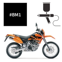 Peinture noir mat ktm  640 lc4 supermoto enduro adventure prestige 1999-2007