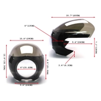 Carénage de phare avant noir avec bulle fumée pour harley touring softail sportster