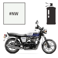 Peinture tricouche en spray triumph crystal white pearl 800 bonneville 2011-2014