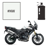 Peinture tricouche en spray triumph crystal white pearl 800 tiger 2011-2014