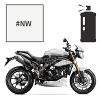 Peinture tricouche en spray triumph crystal white pearl 1050 speed triple 2015