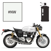 Peinture tricouche en spray triumph crystal white pearl 1200 thruxton r 2018-2019