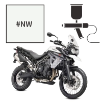 Peinture tricouche triumph crystal white pearl 800 tiger xc 2011-2016