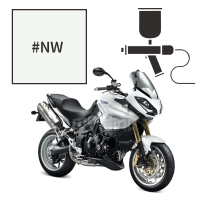 Peinture tricouche triumph crystal white pearl 1050 tiger 2011-2013