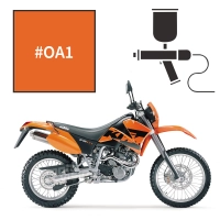 Peinture tricouche ktm adrenaline orange ktm 640 lc4 supermoto enduro adventure prestige 1999-2007