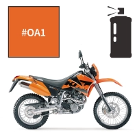 Peinture tricouche en spray adrenaline orange ktm  640 lc4 supermoto enduro adventure prestige 1999-2007