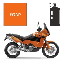 Peinture tricouche en spray adrenaline orange pearl ktm 950 adventure 2005