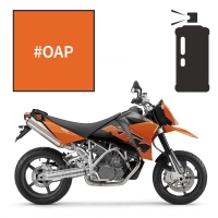 Peinture tricouche en spray adrenaline orange pearl ktm 950 lc8 supermoto r 2005-2010