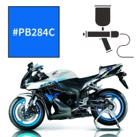 Peinture tricouche honda candy phoenix blue cbr600rr 2005