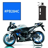 Peinture en spray tricouche honda candy phoenix blue cbr600rr 2005