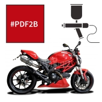 Peinture tricouche ducati anniversary red 796 monster 2010-2014