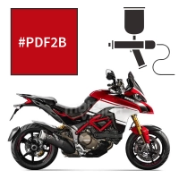 Peinture tricouche ducati red anniversary 1200 multistrada s pikes peak 2011-2017