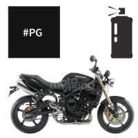 Peinture en spray triumph jet black street triple 675 2008-2010