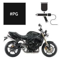 Peinture triumph jet black street triple 675 2008-2010