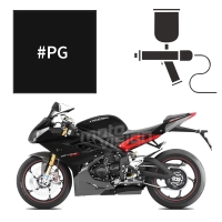 Peinture triumph jet black 675 daytona & daytona r 2007-2016