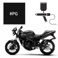 Peinture triumph jet black speed four 2003-2005