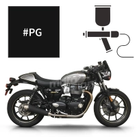 Peinture triumph jet black 900 street cup 2018