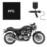 Peinture triumph jet black 900 thruxton 2004-2010