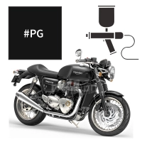 Peinture triumph jet black 1200 thruxton & thruxton r 2006-2018