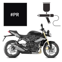 Peinture triumph phantom black pearl 675 street triple 2011-2016