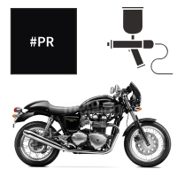 Peinture triumph phantom black pearl 900 thruxton 2011-2014