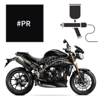 Peinture triumph phantom black pearl 1050 speed triple 2011-2014