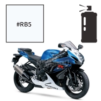 Peinture tricouche suzuki pearl bracing white 600 gsx-r 2014