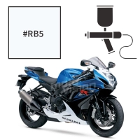 Peinture tricouche en spray suzuki pearl bracing white 600 gsx-r 2014