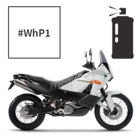 Peinture en spray crystal white pearl ktm adventure s 990 2008-2010
