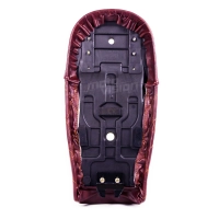 Selle brune café racer cuir universelle 52cm