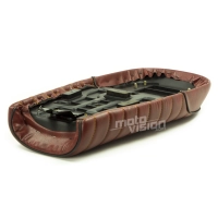 Selle brune café racer cuir universelle