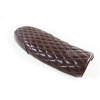 Selle brune café racer cuir universelle