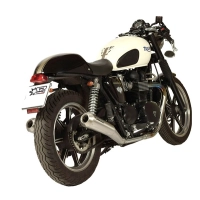 Echappement spark triumph bonneville t100 2014-2015 modèle 70's avec intermédiaire catalysé