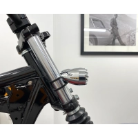 Paire de clignotants avant "prison bar" aluminium chromé