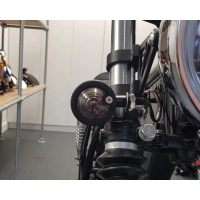 Paire de clignotants avant cafe racer noire