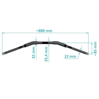 Guidon sportster s 1 1/4" à partir de 2021