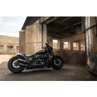 Garde-boue arrière m8 softail "bobbstr" 2018-2025 deluxe/heritage/slim/low rider/sport glide pour pneus larges 180-200 avec entretoises métalliques