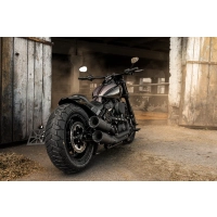 Garde-boue arrière m8 softail « bobbstr » 2018-2025 deluxe/heritage/slim/low rider/sport glide pour pneus larges 180-200 sans entretoises métalliques (solo rider uniquement)