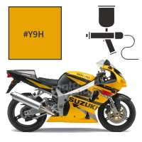 Peinture tricouche suzuki pearl lively yellow gsxr 750 2000-2002