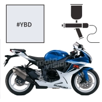 Peinture tricouche suzuki glass splash white 600 gsx-r 2004-2012