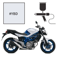 Peinture tricouche suzuki glass splash white sfv 650 gladius 2009-2012