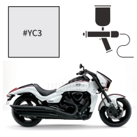 Peinture tricouche suzuki pearl glass white intruder m1800r boss 2016