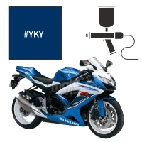 Peinture tricouche suzuki pearl vigour blue (candy) 600 gsx-r 2006-2009
