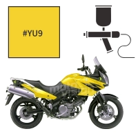 Peinture tricouche suzuki pearl orpiment yellow 650 v-strom 2003