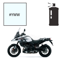 Peinture tricouche en spray suzuki pearl glacier white 1000 v-strom xt 2018-2019