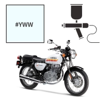 Peinture tricouche  suzuki pearl glacier white tu250x 2019