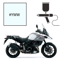 Peinture tricouche  suzuki pearl glacier white 1000 v-strom 2018
